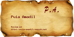 Puia Amadil névjegykártya